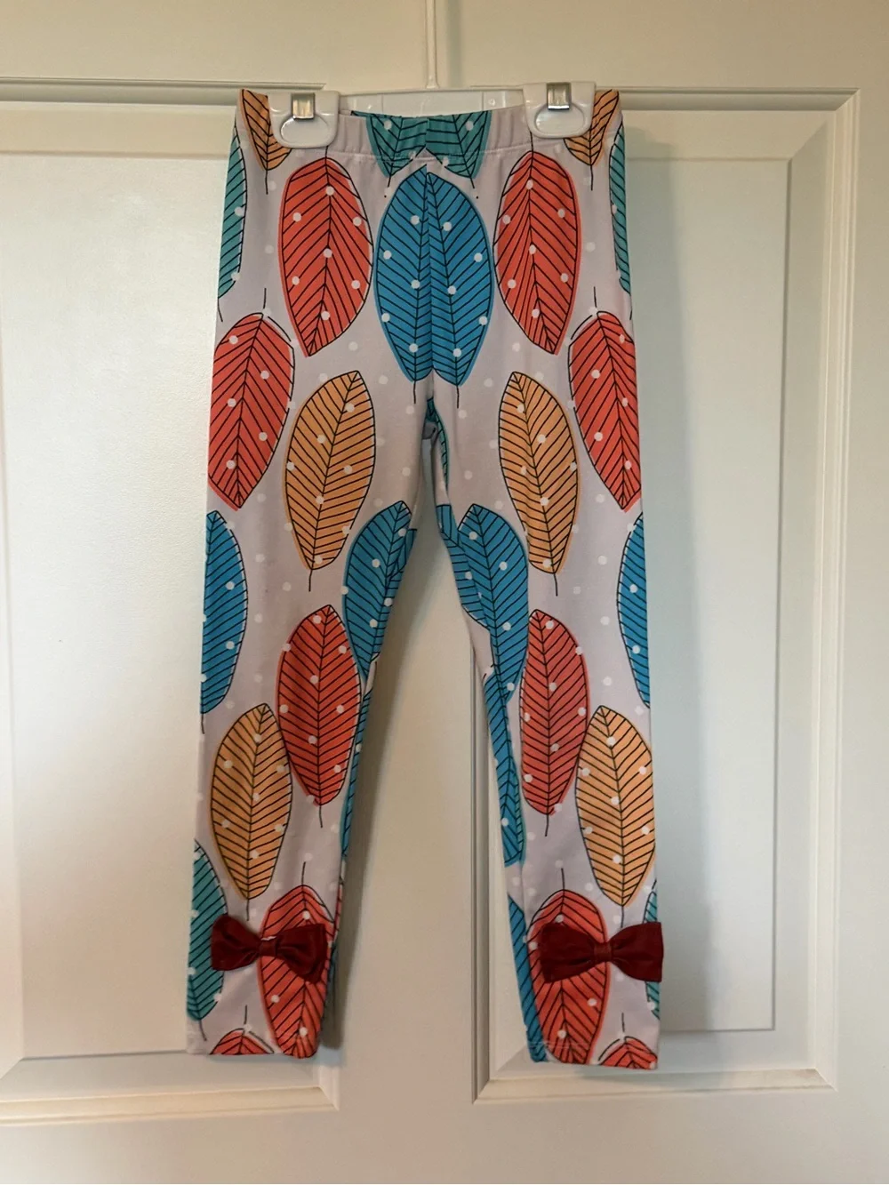 Girls' Cream Burgundy & Teal Turkey Print Set